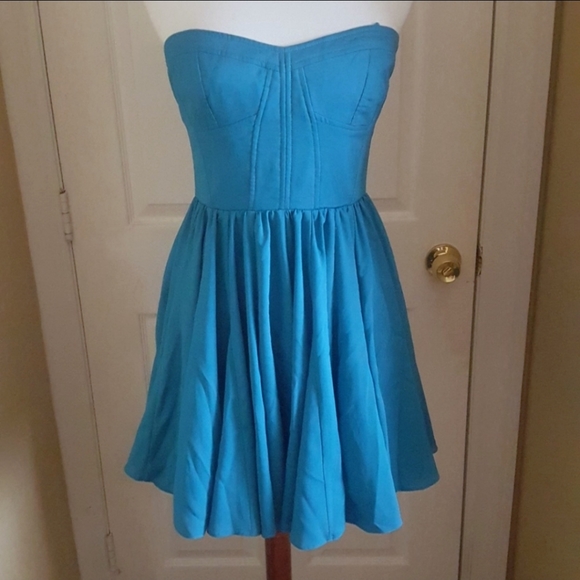 Anthropologie Dresses & Skirts - Greylin strapless blue dress, size M